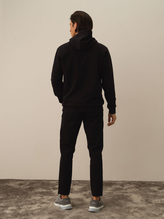 Cotton Hooded Regular Fit Sweatshirt - Xint