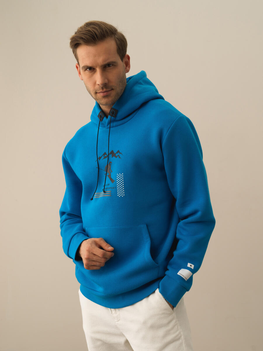Cotton Hooded Regular Fit Sweatshirt