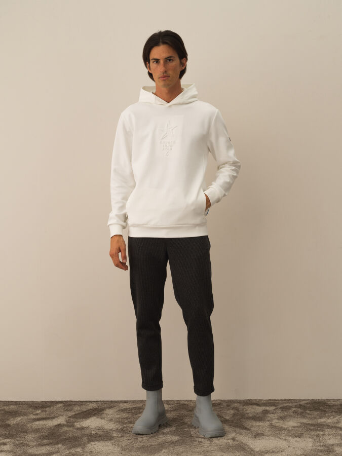 Cotton Hooded Regular Fit Sweatshirt - Xint