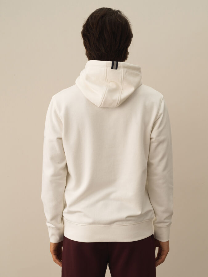 Cotton Hooded Regular Fit Sweatshirt - 3