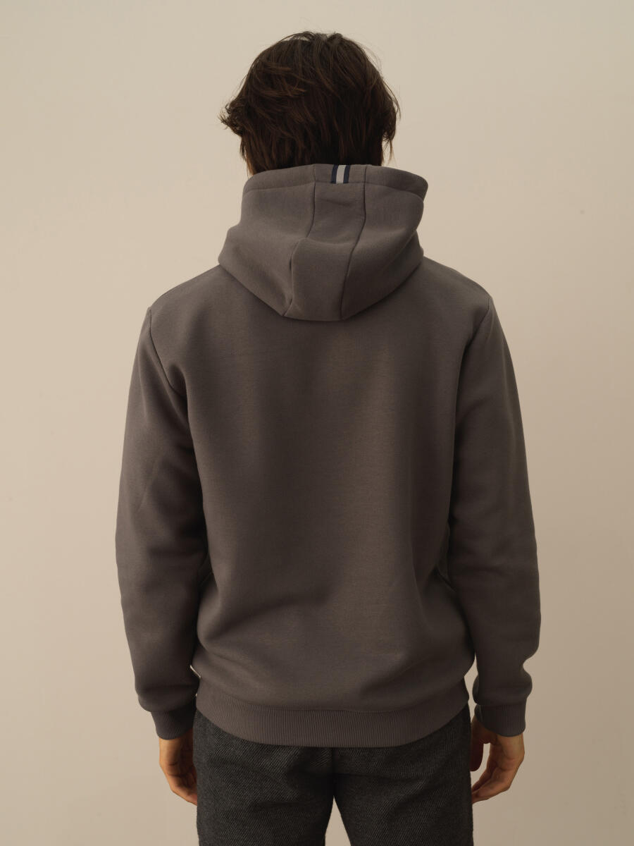 Cotton Hooded Regular Fit Sweatshirt - 3
