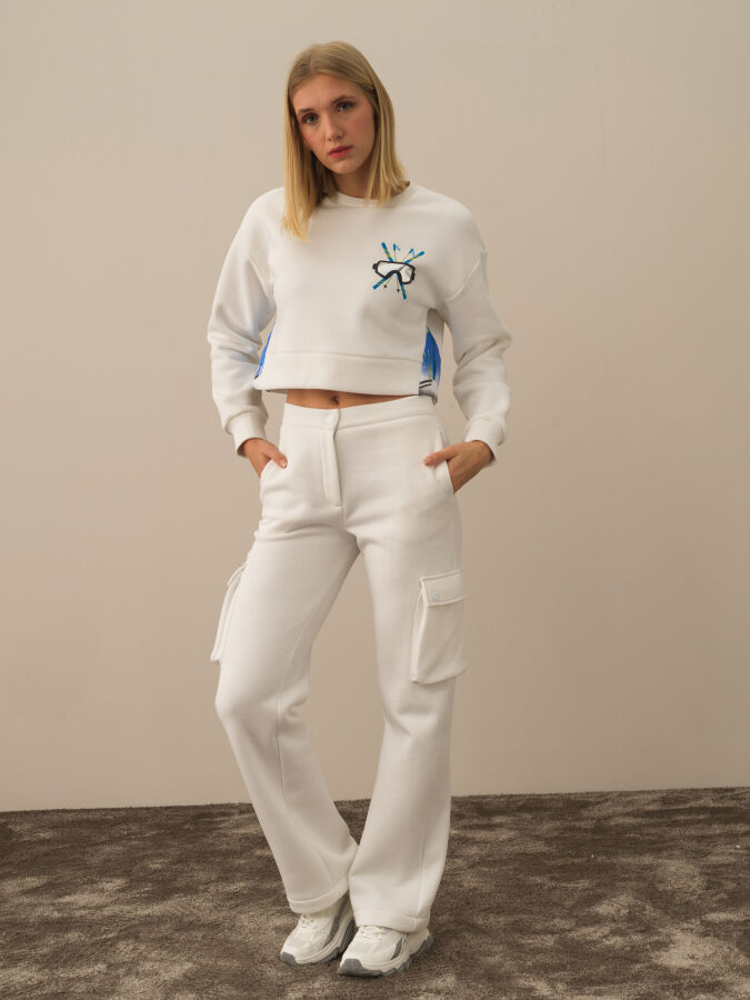 Cotton Oversized Printed Sweatshirt - Xint