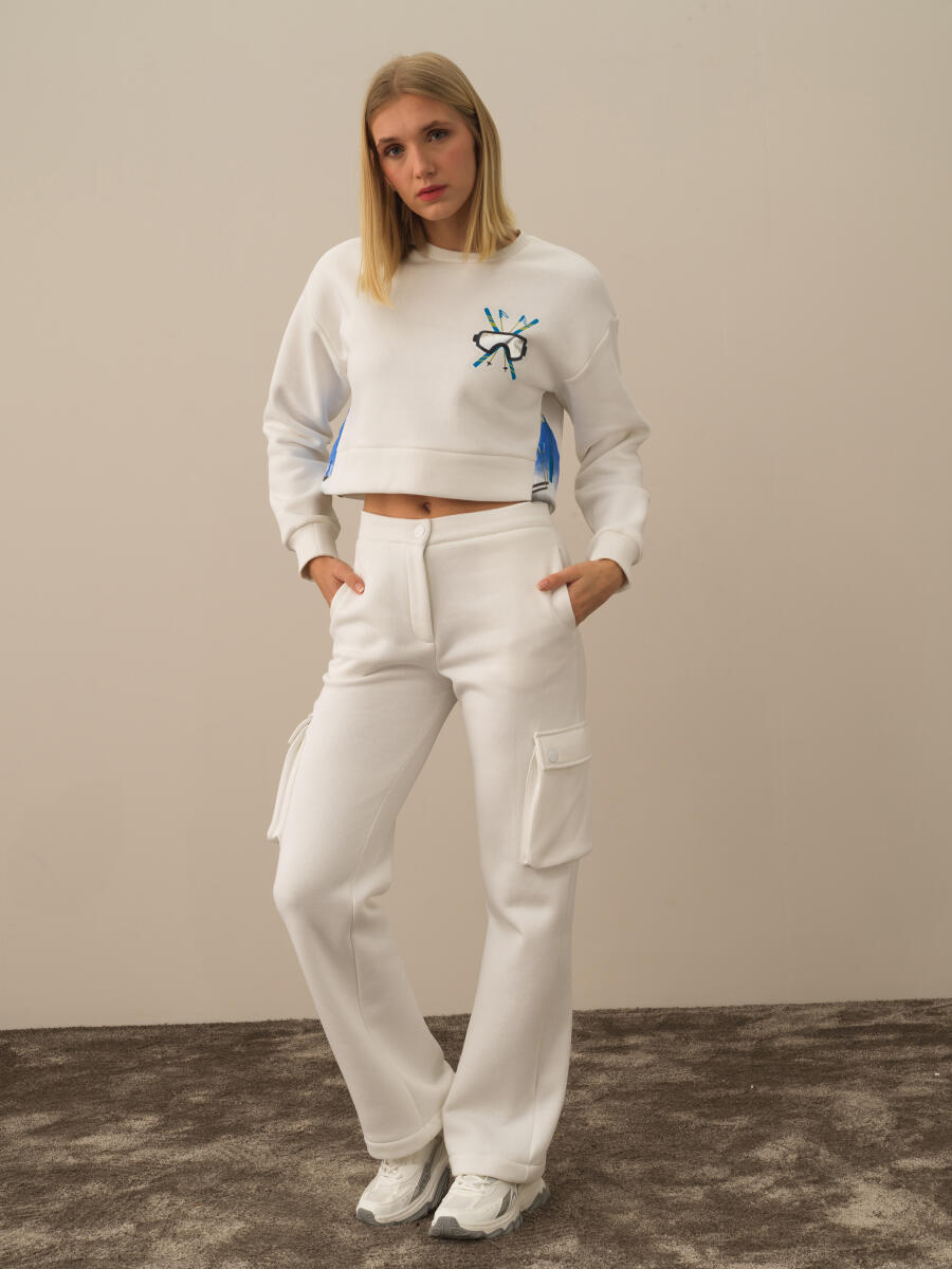 Cotton Oversized Printed Sweatshirt - 2