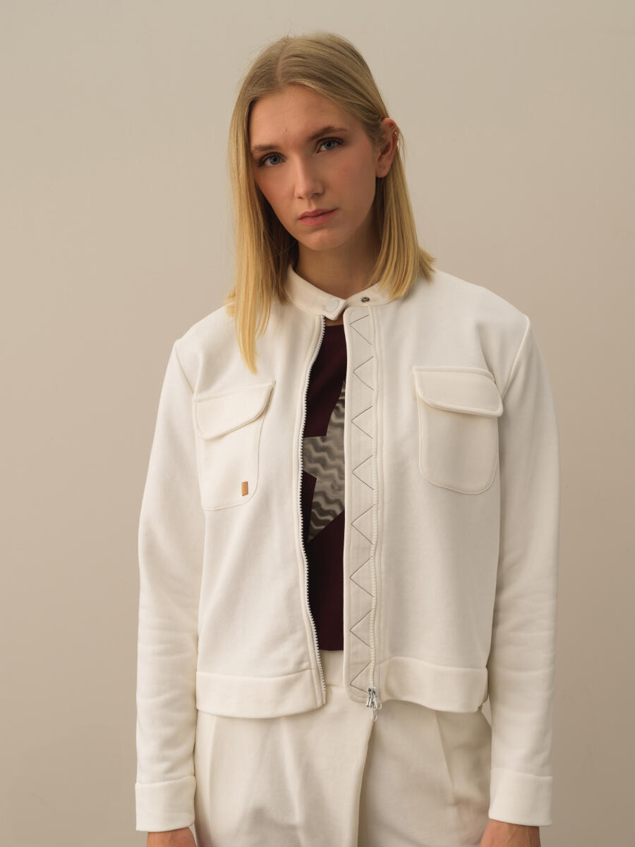 Cotton Oversized Sweat Jacket