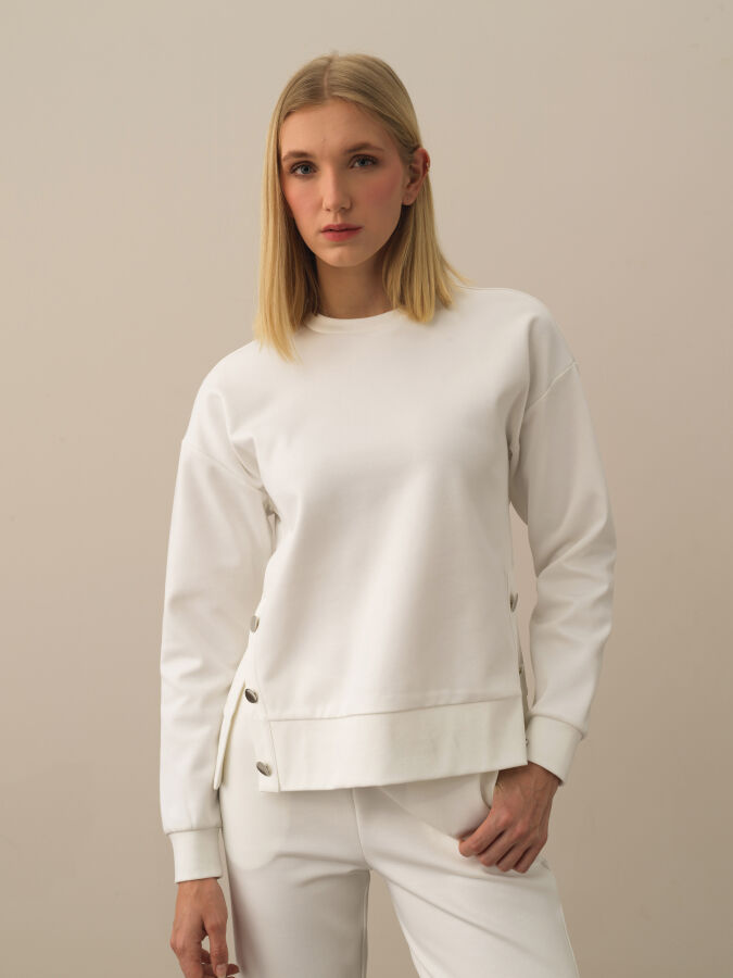Cotton Oversized Sweatshirt - Xint