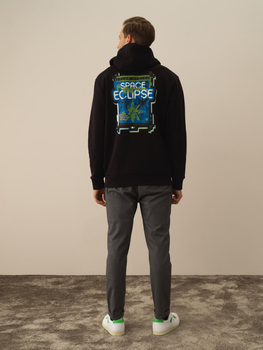 Cotton Regular Fit Back Printed Sweatshirt - 2