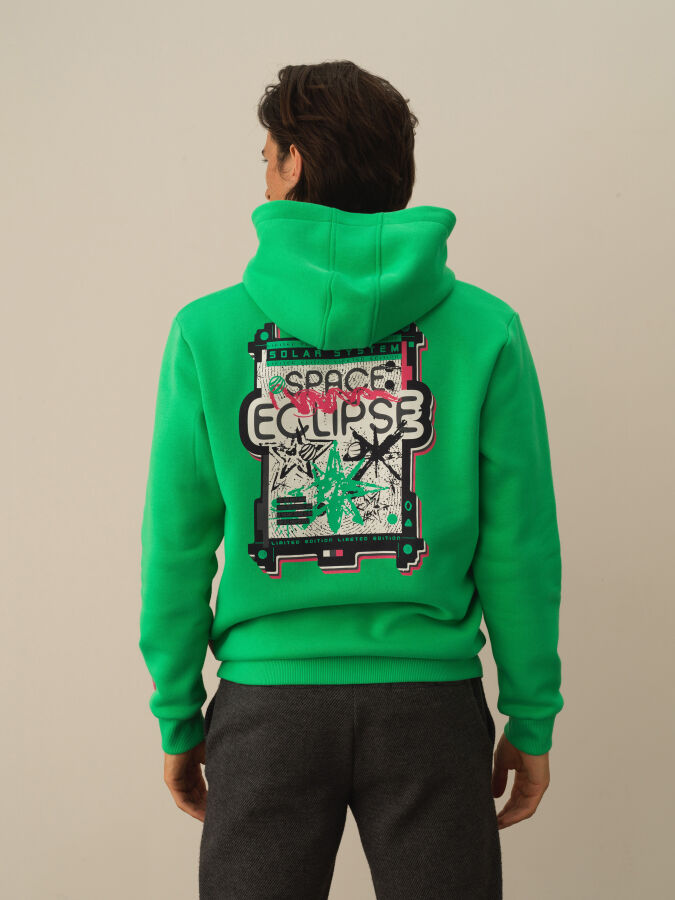 Cotton Regular Fit Back Printed Sweatshirt - Xint