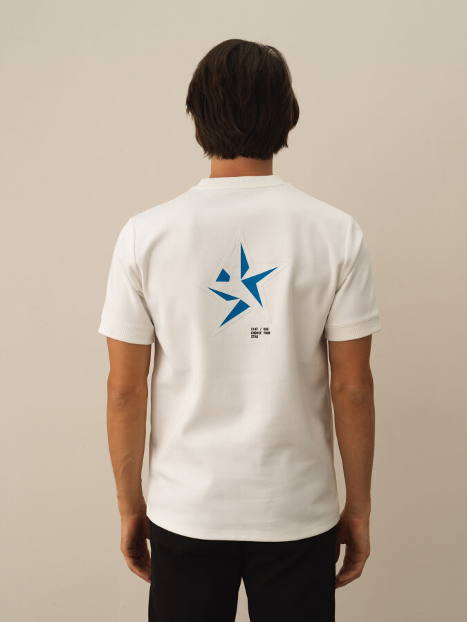 Cotton Regular Fit Back Printed T-Shirt - Xint