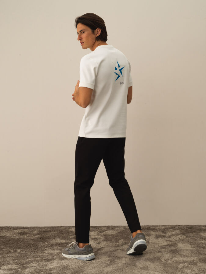 Cotton Regular Fit Back Printed T-Shirt - Xint