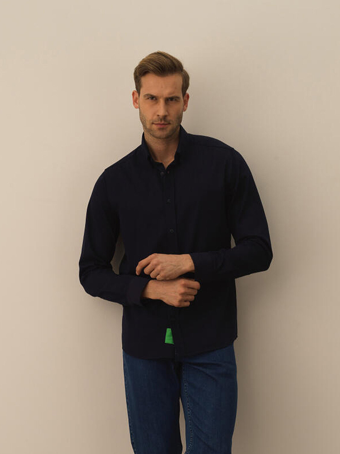 Cotton Regular Fit Basic Shirt - 1