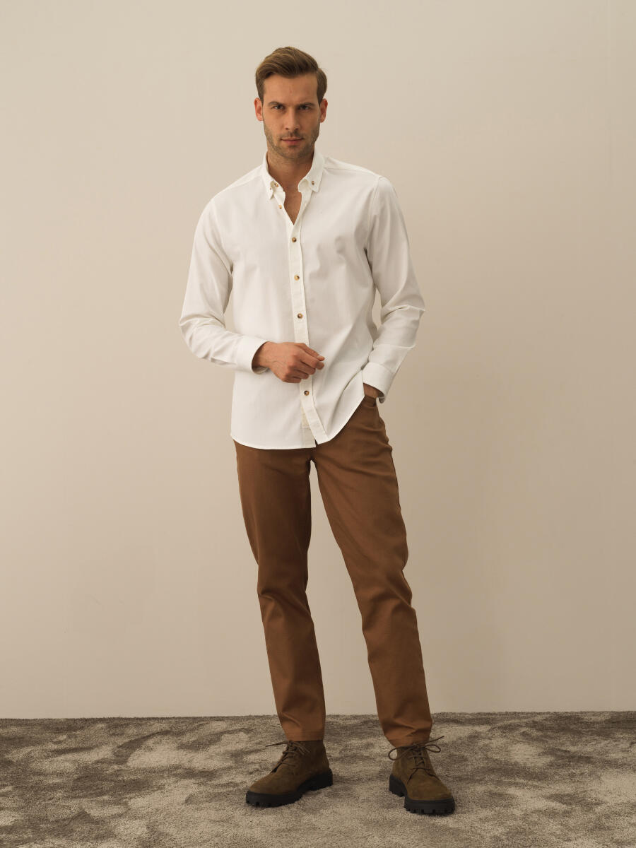 Cotton Regular Fit Basic Shirt - 2