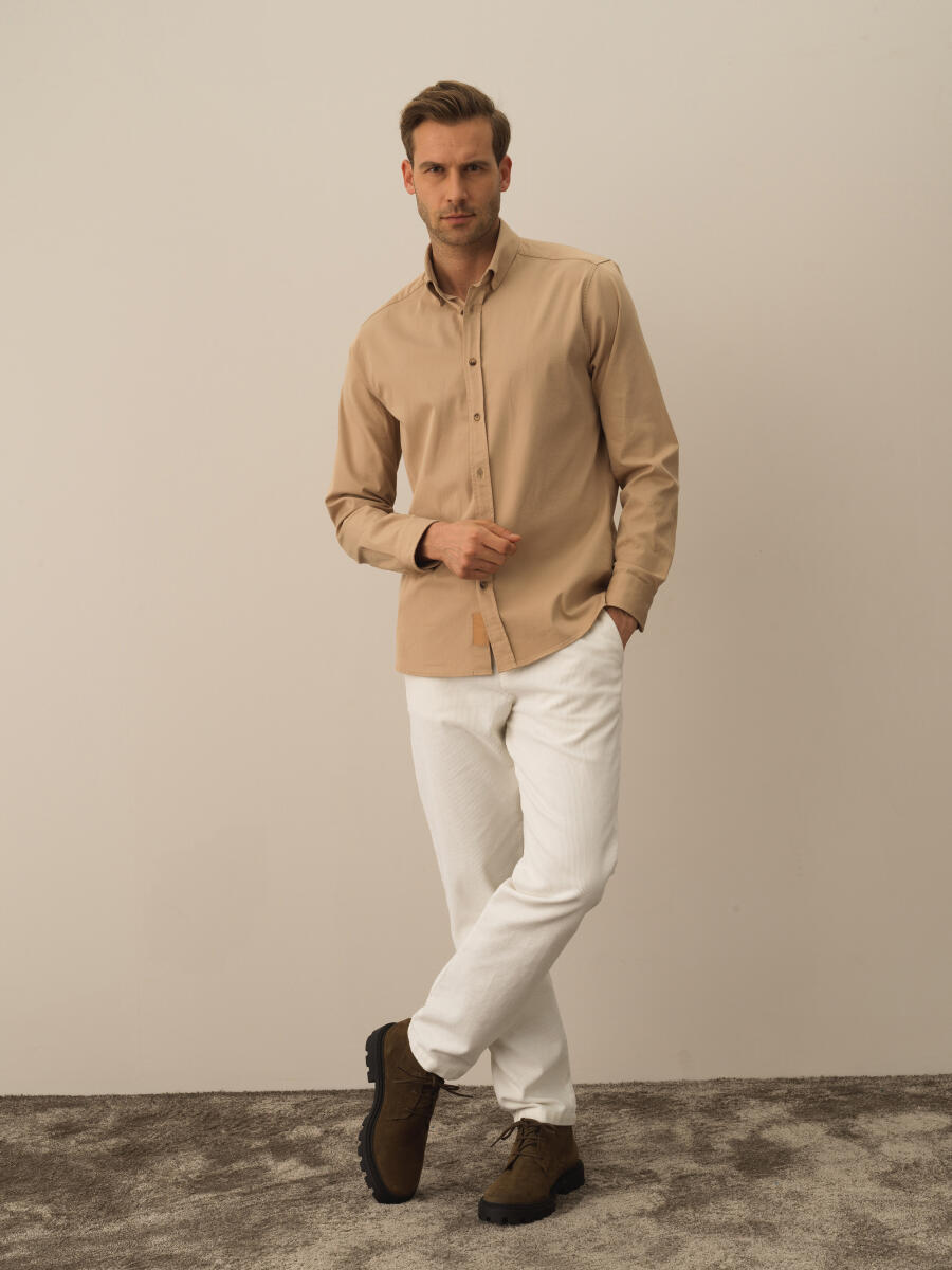 Cotton Regular Fit Basic Shirt - 2