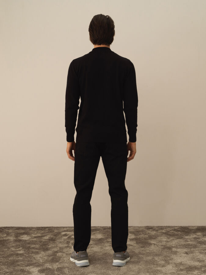 Cotton Regular Fit Basic Sweater - 4