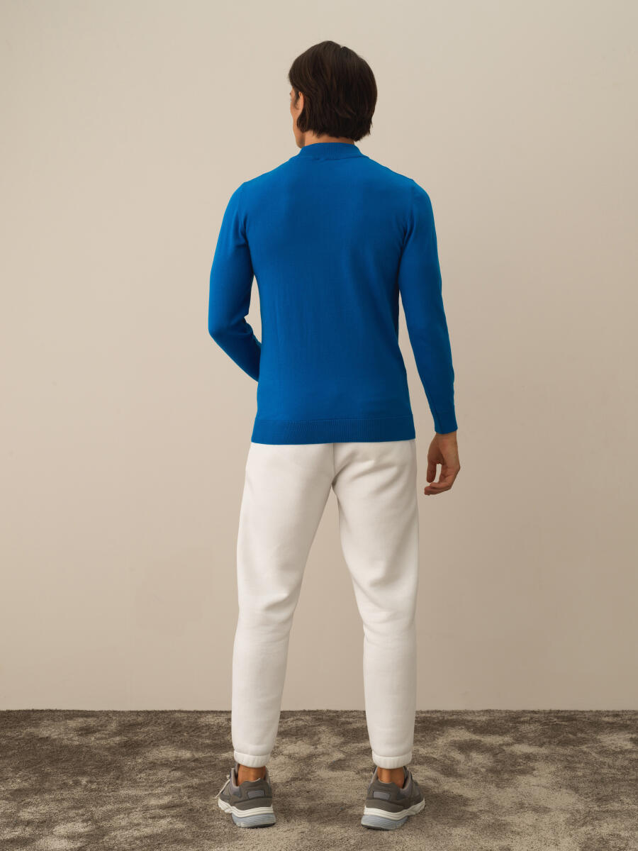 Cotton Regular Fit Basic Sweater - 4