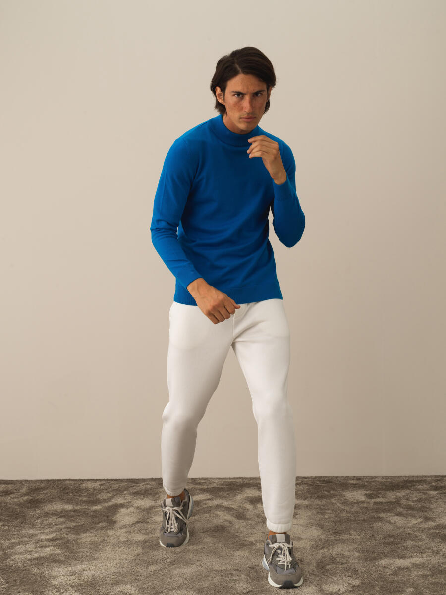 Cotton Regular Fit Basic Sweater - 2