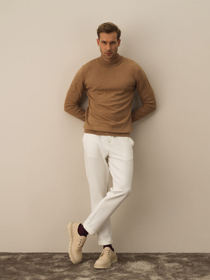 Cotton Regular Fit Basic Sweater - 2