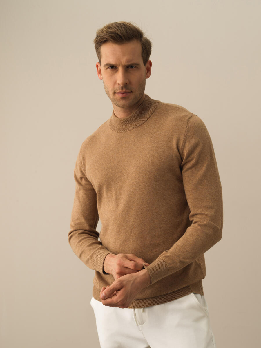 Cotton Regular Fit Basic Sweater - 1