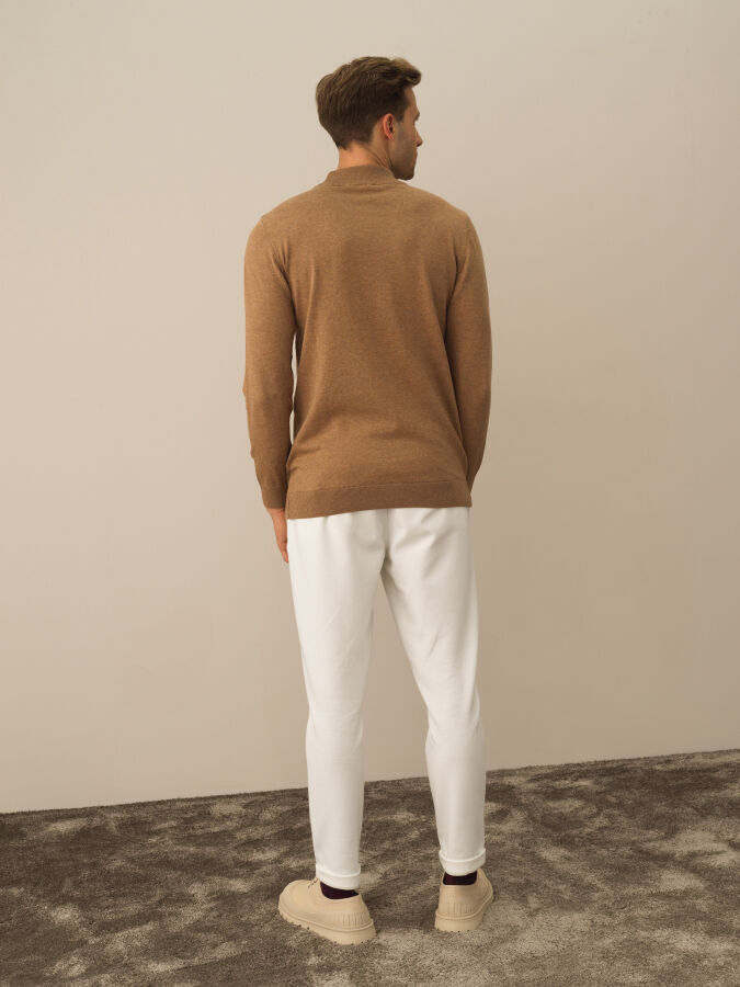Cotton Regular Fit Basic Sweater - 4