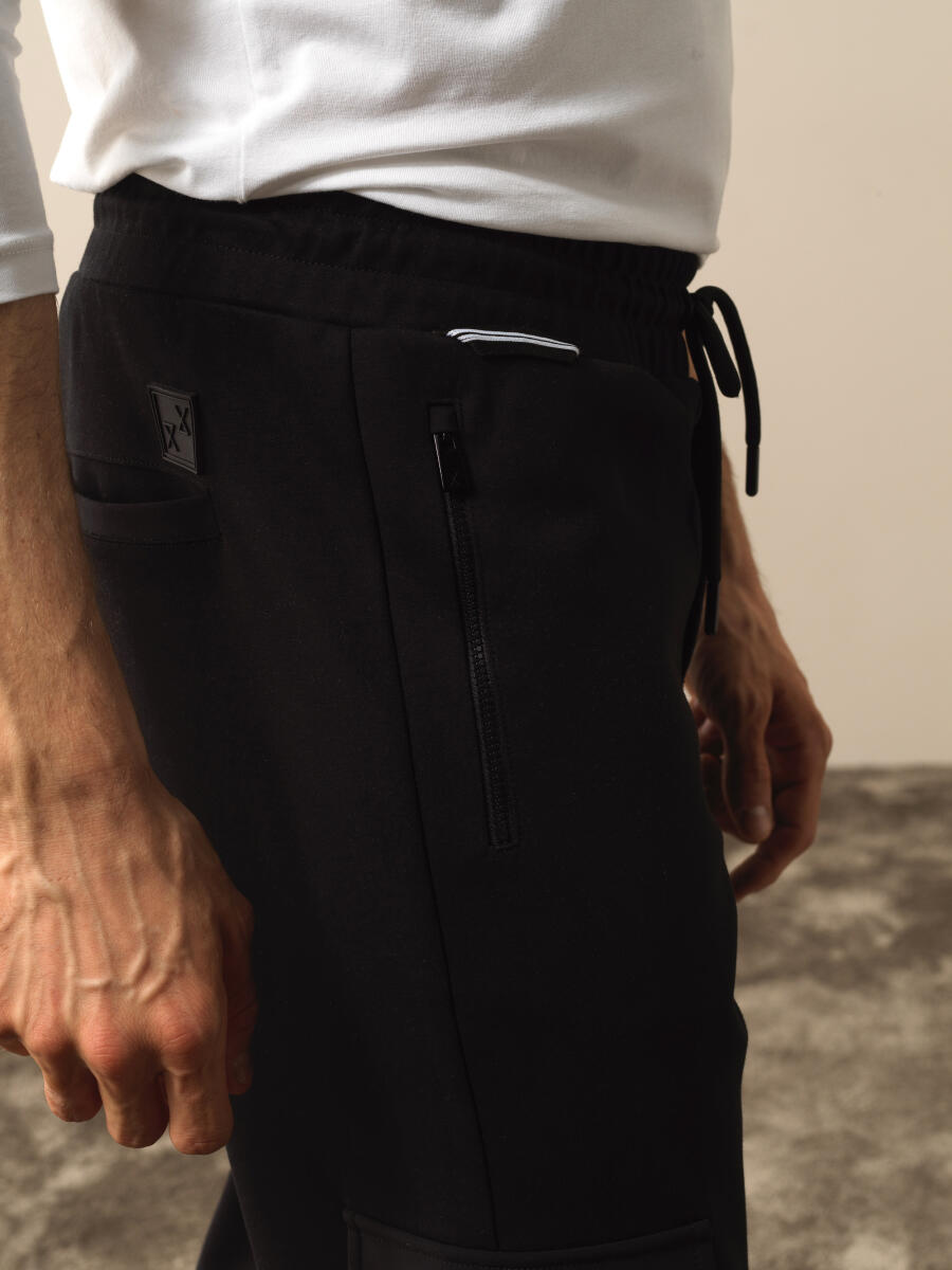 Cotton Regular Fit Cargo Sweat Pants - 4