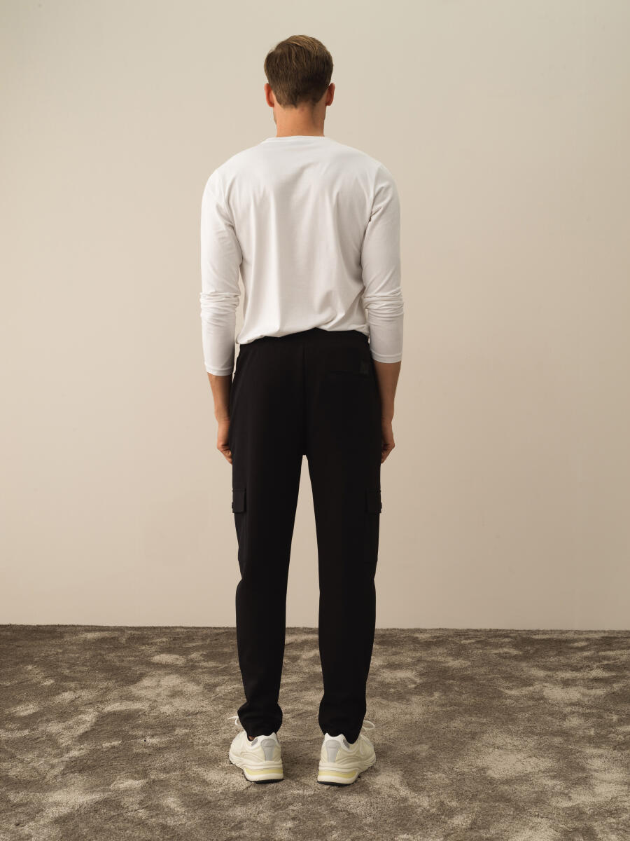 Cotton Regular Fit Cargo Sweat Pants - 6