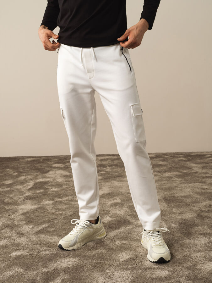 Cotton Regular Fit Cargo Sweat Pants - Xint