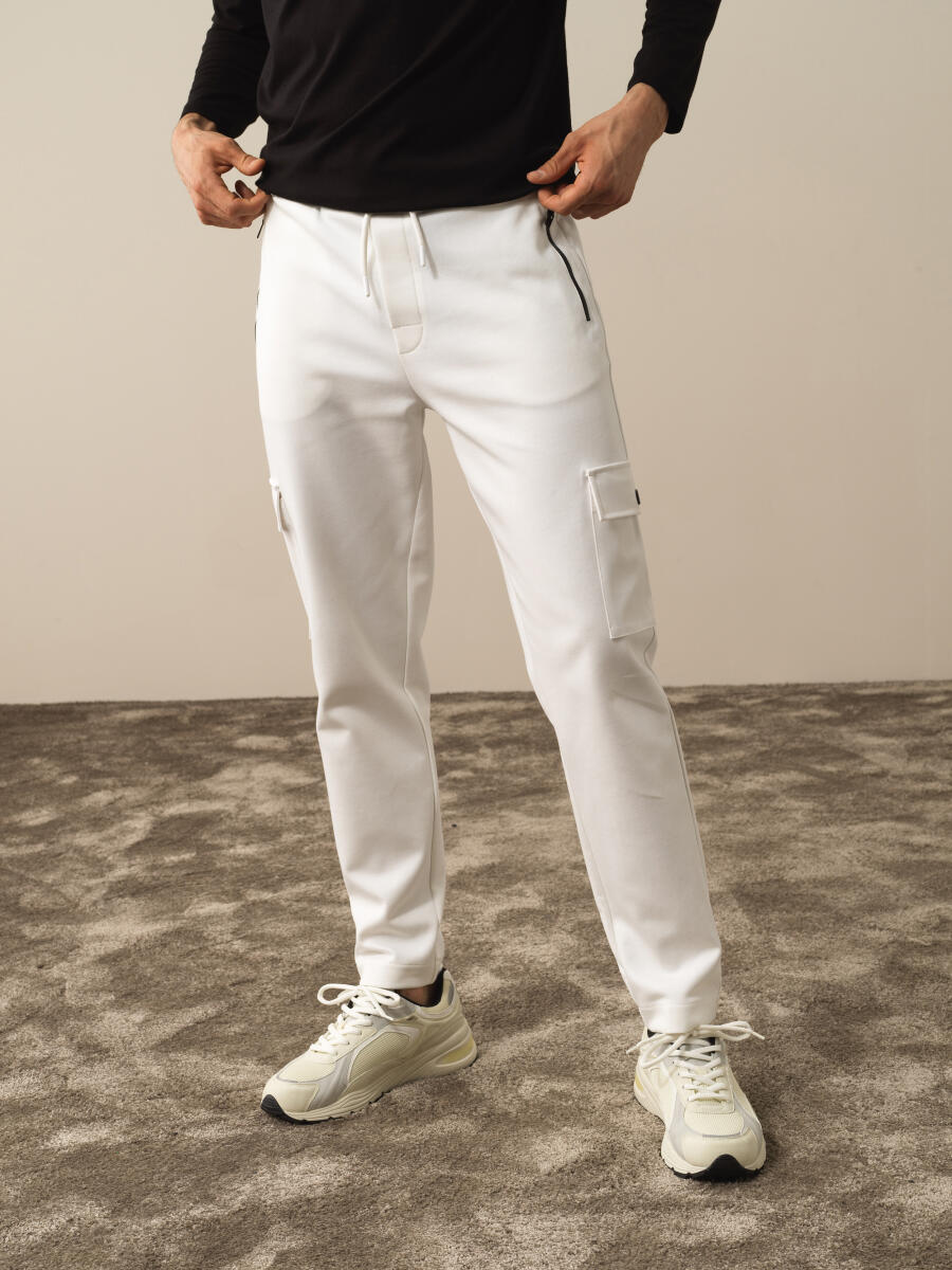 Cotton Regular Fit Cargo Sweat Pants