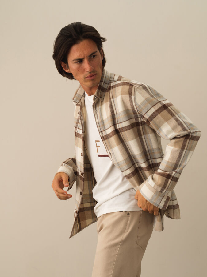 Cotton Regular Fit Checked Shirt - Xint