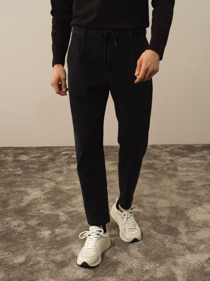 Cotton Regular Fit Denim Jogger Pants - Xint