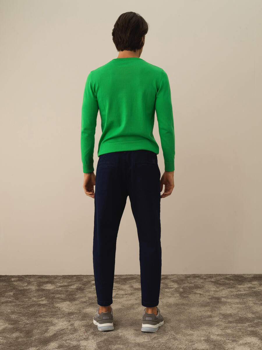 Cotton Regular Fit Denim Jogger Pants - 5