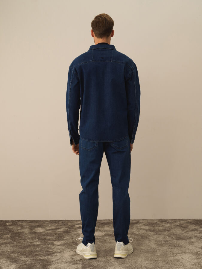 Cotton Regular Fit Denim Shirt - Xint