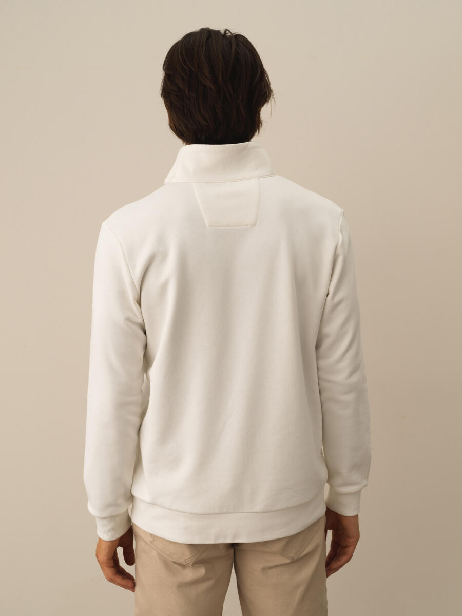 Cotton Regular Fit Embroidered Sweatshirt - 3