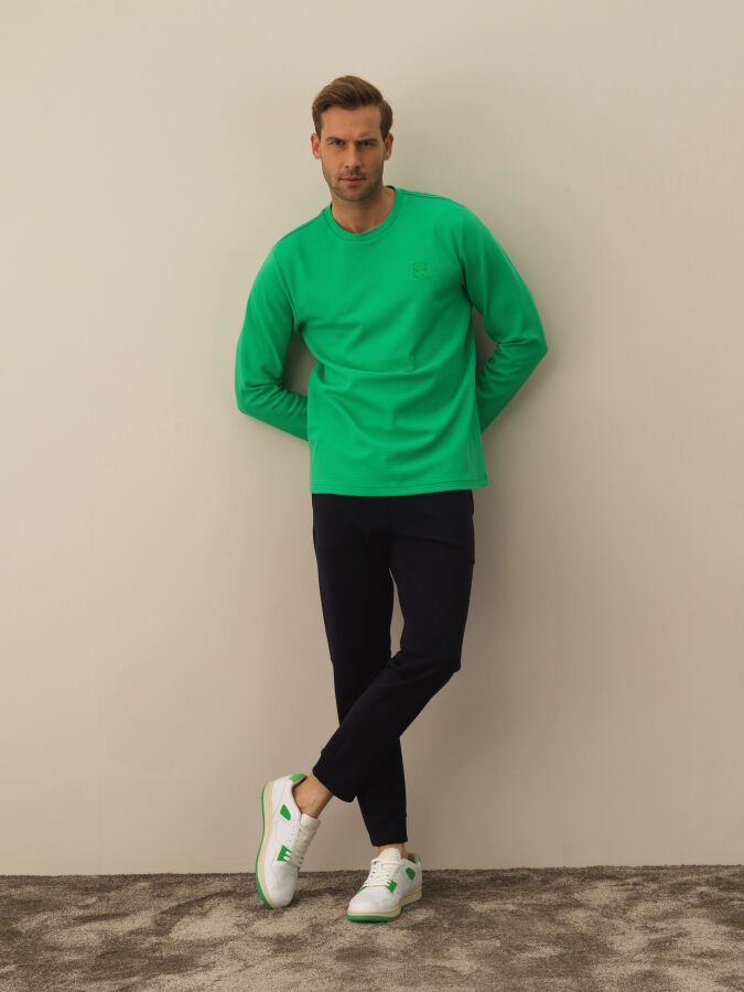 Cotton Regular Fit Embroidered T-Shirt - Xint