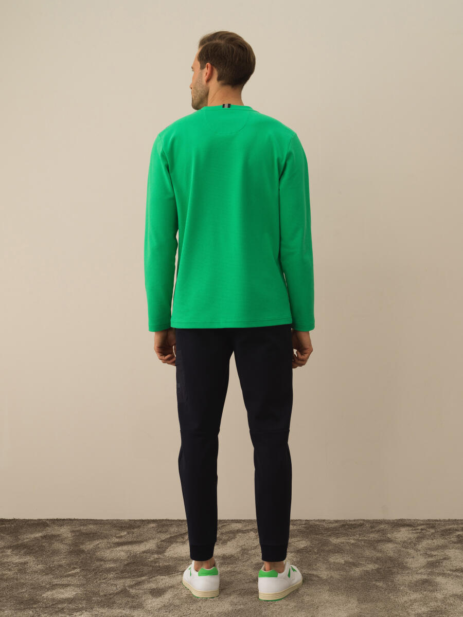 Cotton Regular Fit Embroidered T-Shirt - 5