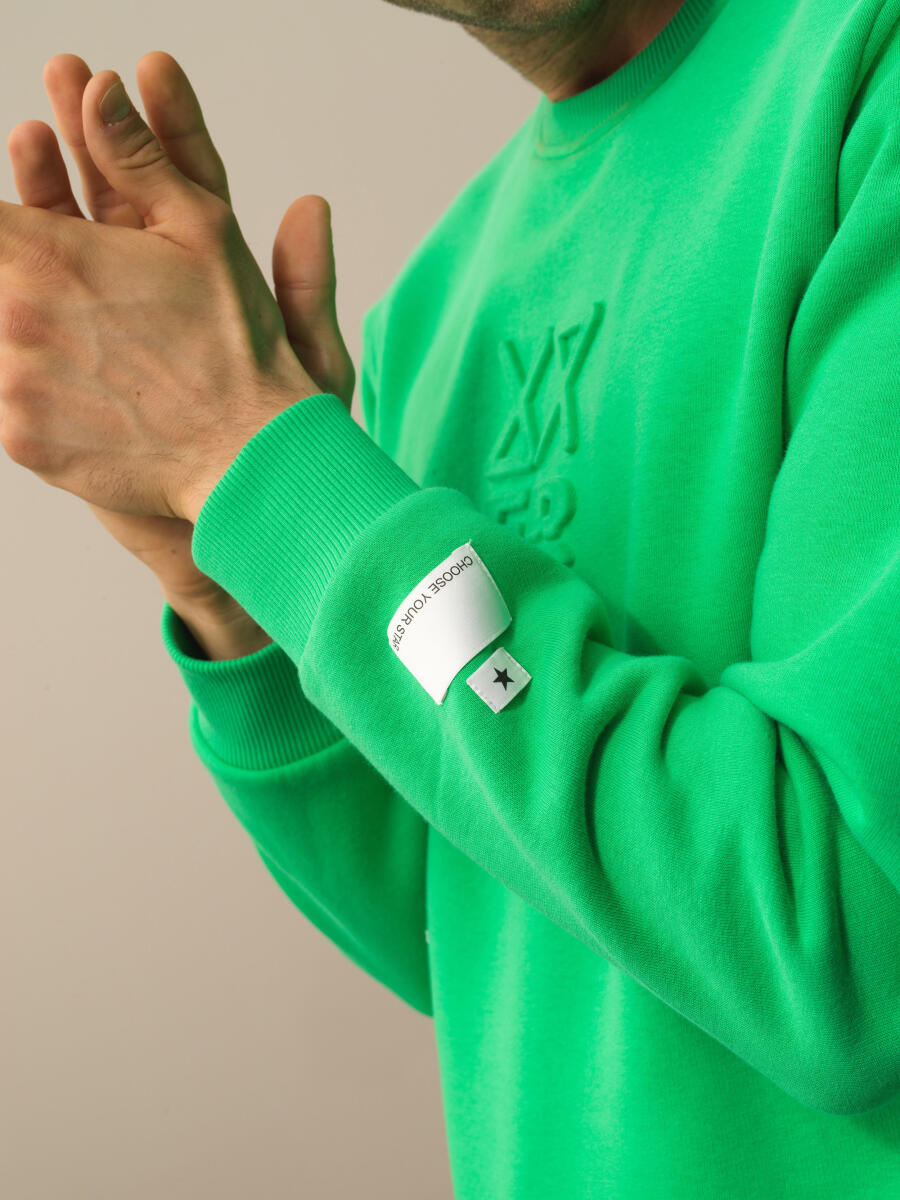 Cotton Regular Fit Gauffre Printed Sweatshirt - 3