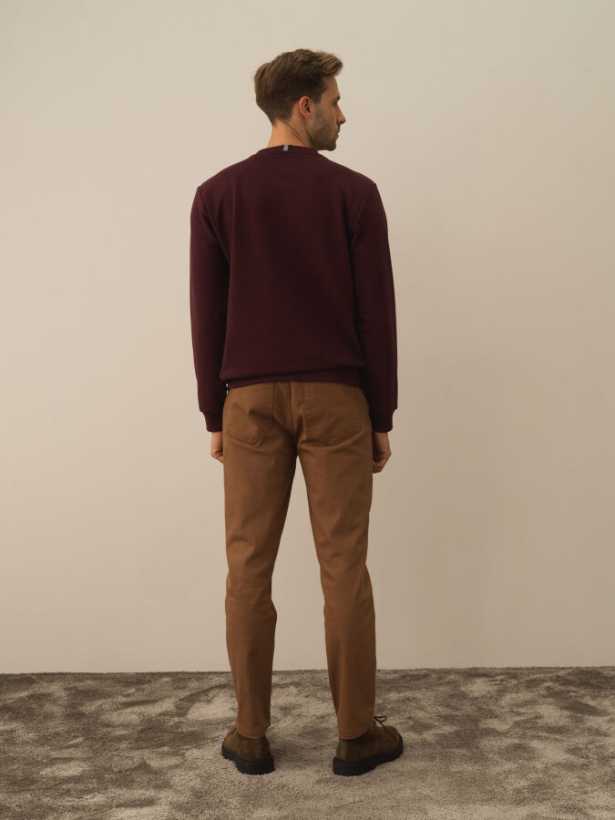 Cotton Regular Fit Gauffre Printed Sweatshirt - Xint