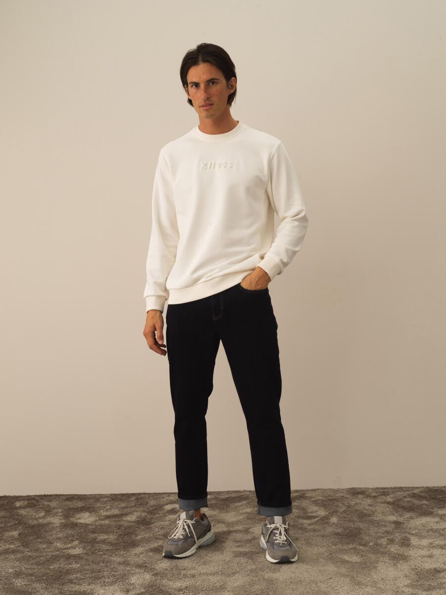 Cotton Regular Fit Gauffre Printed Sweatshirt - 2