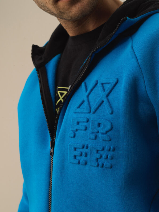 Cotton Regular Fit Hooded Sweat Jacket - Xint