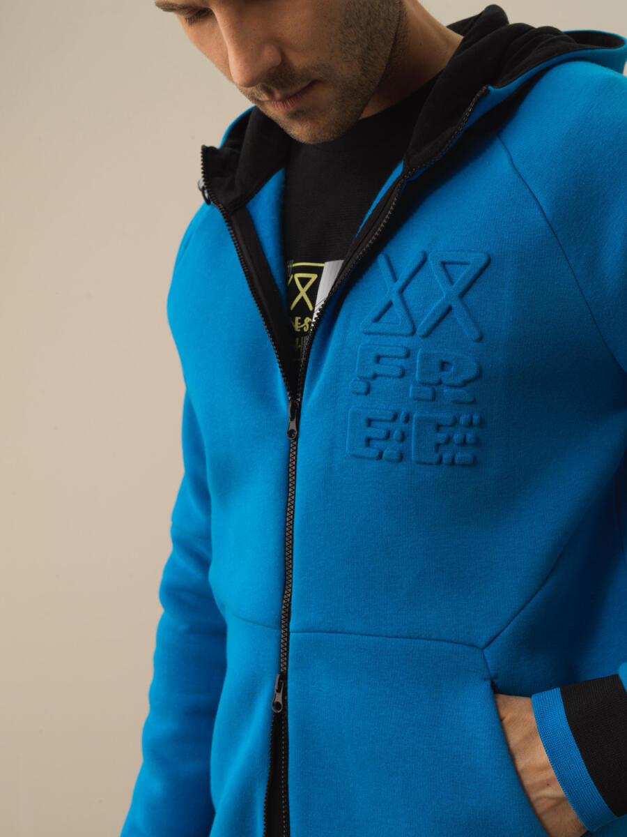 Cotton Regular Fit Hooded Sweat Jacket - 3