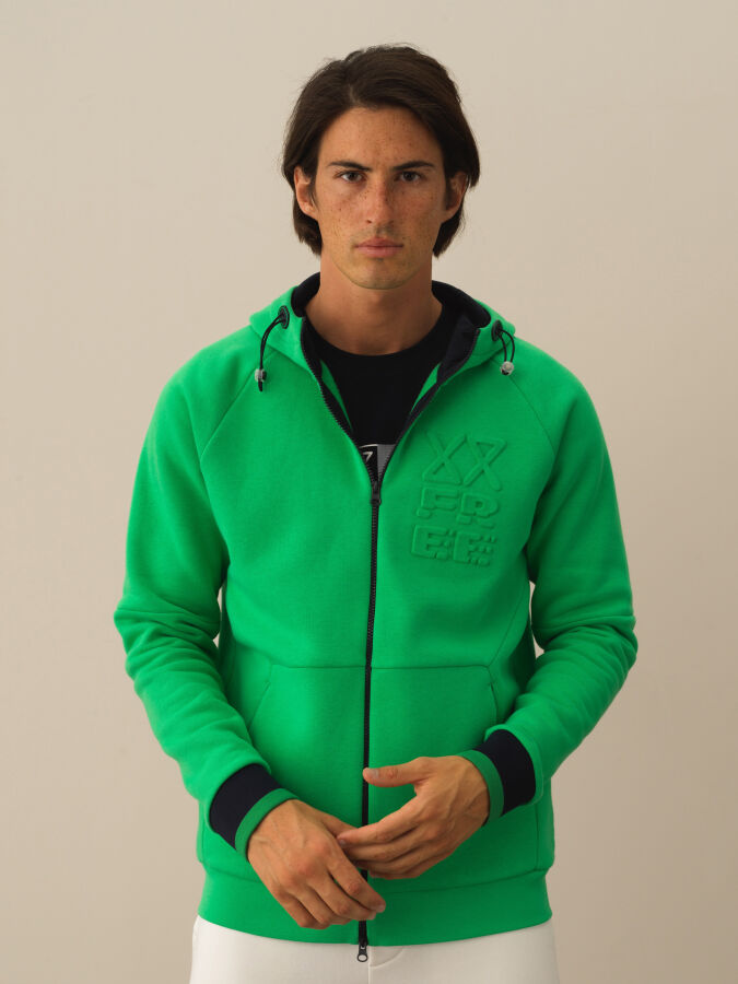 Cotton Regular Fit Hooded Sweat Jacket - Xint