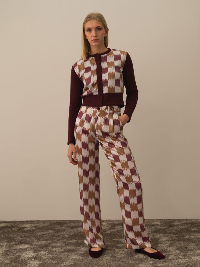 Cotton Regular Fit Patterned Cardigan - Xint