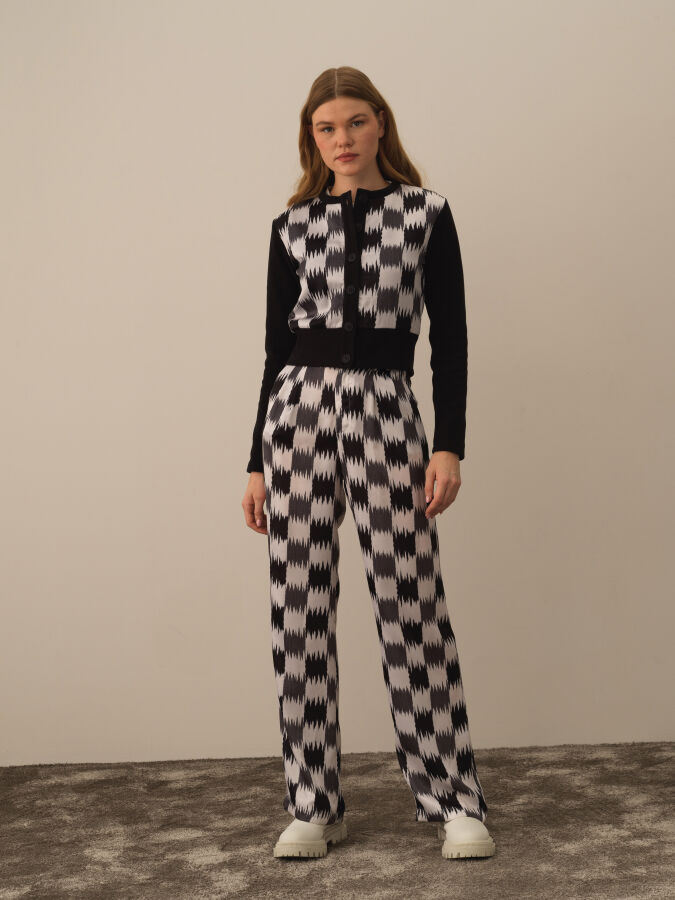 Cotton Regular Fit Patterned Cardigan - Xint