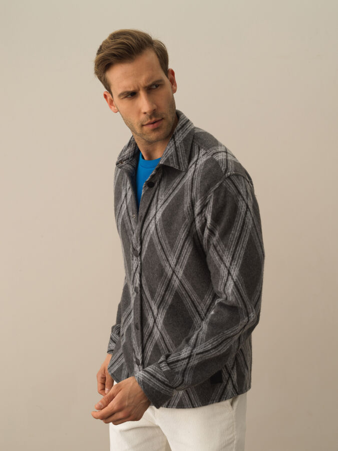 Cotton Regular Fit Patterned Shirt - Xint