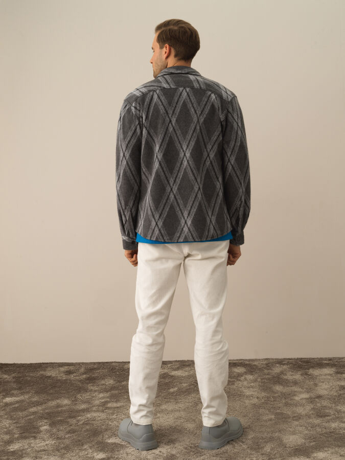 Cotton Regular Fit Patterned Shirt - Xint