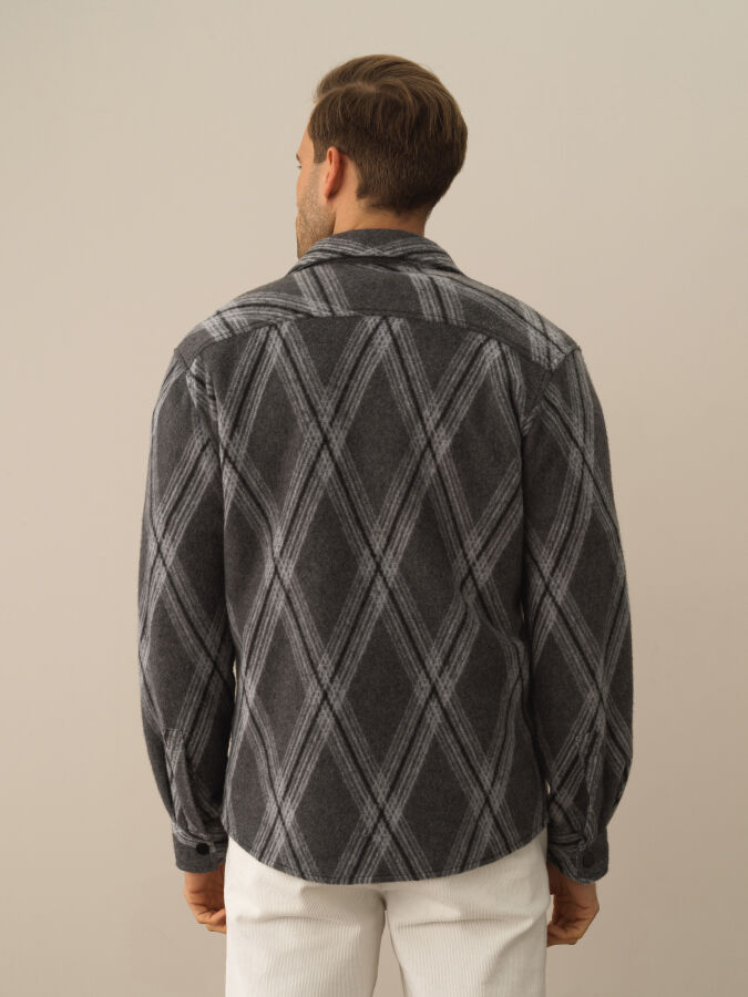 Cotton Regular Fit Patterned Shirt - Xint