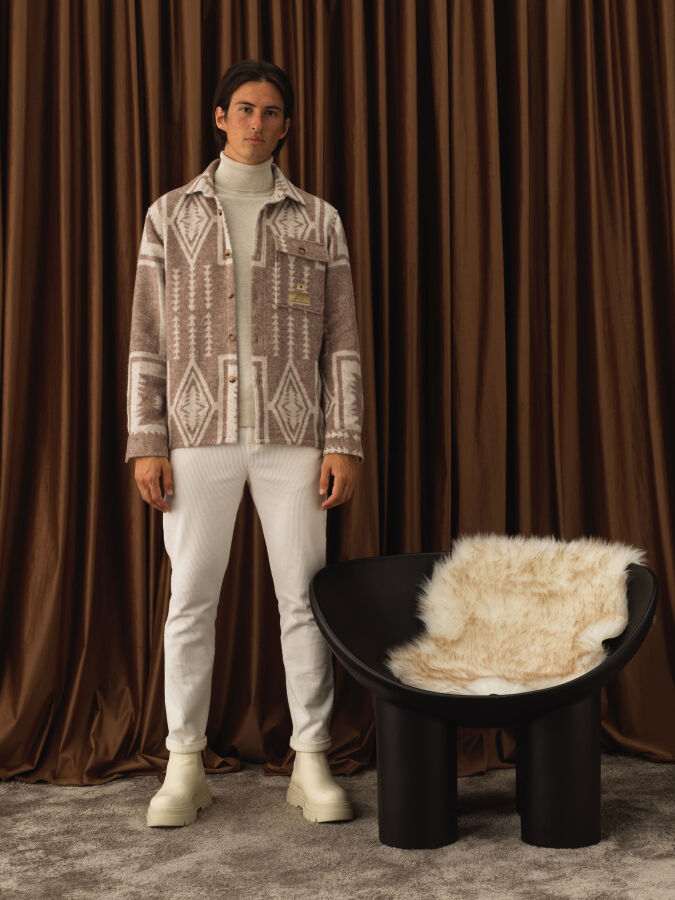 Cotton Regular Fit Patterned Shirt - Xint