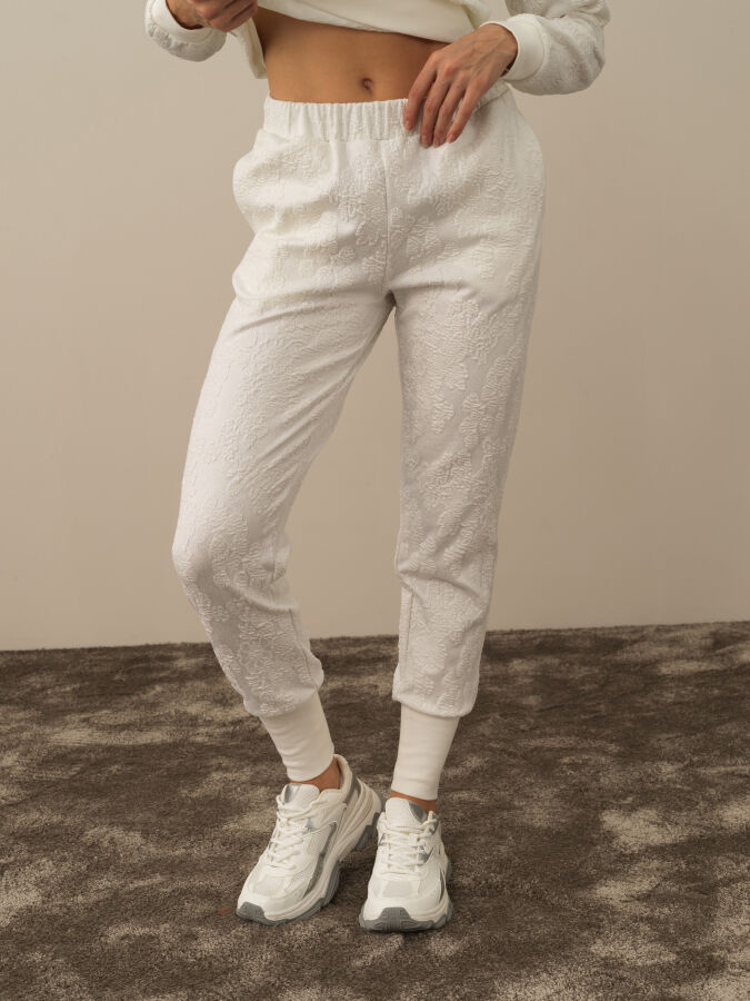 Cotton Regular Fit Patterned Sweat Pants - Xint