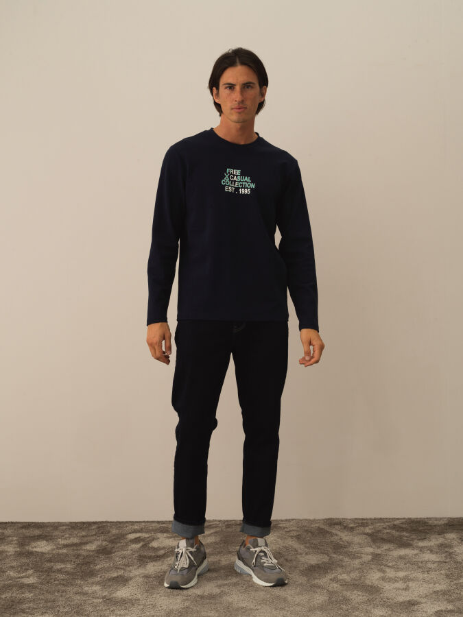 Cotton Regular Fit Printed T-Shirt - Xint