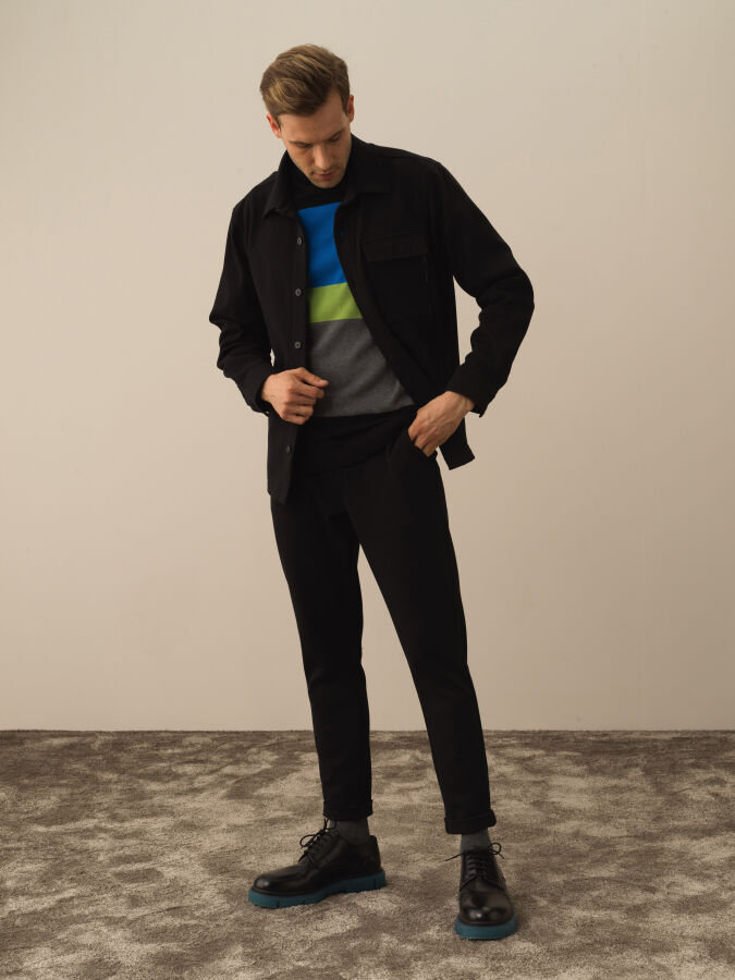 Cotton Regular Fit Shirt Jacket - Xint