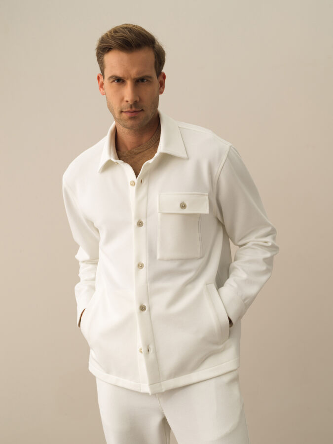 Cotton Regular Fit Shirt Jacket - Xint