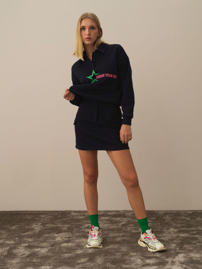 Cotton Regular Fit Skirt - Xint